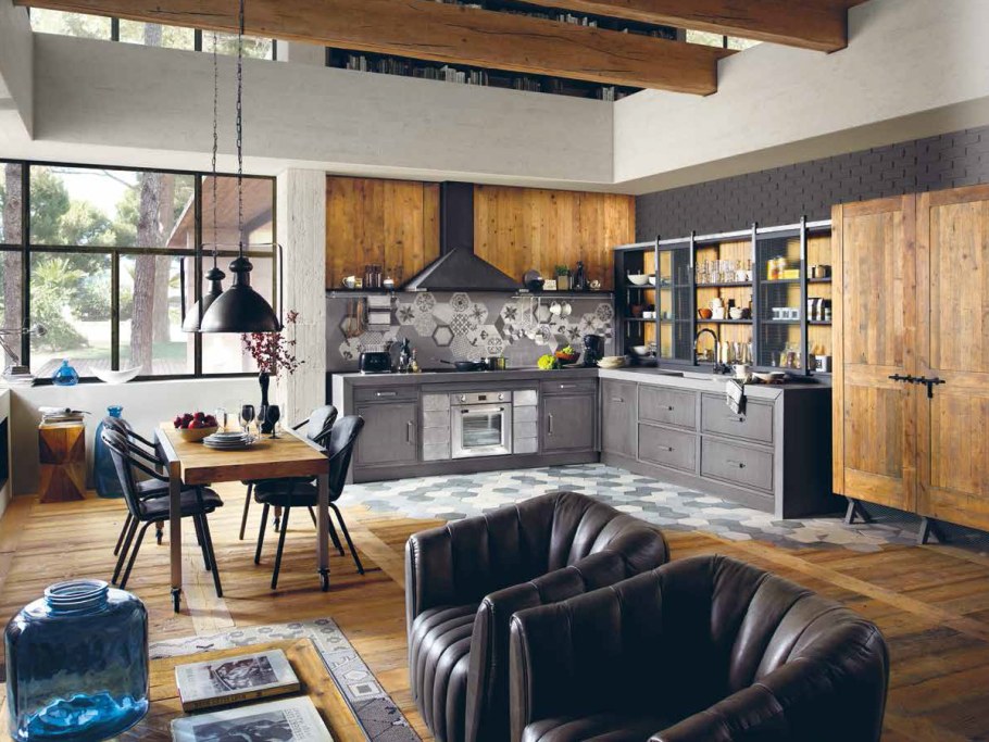 Кухня в стиле Индастриал лофт