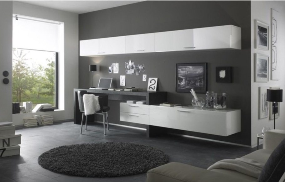 Стенка для гостиной с рабочим местом