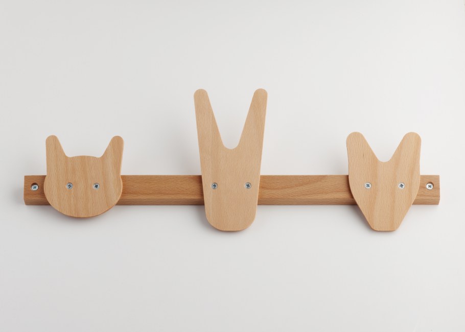Вешалка игрушка деревянная для детей животные