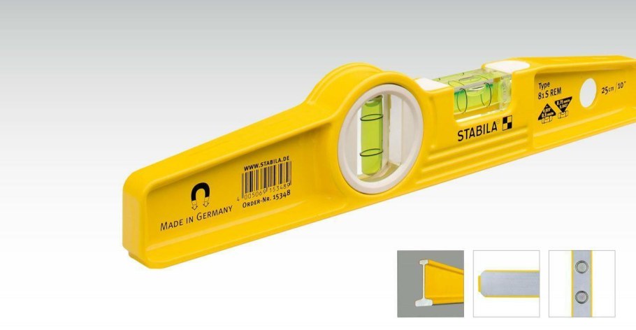 Stabila уровень Тип 81s, 25см литой профиль 1верт.,1гориз.,точн. 0,5 Мм/м 02500