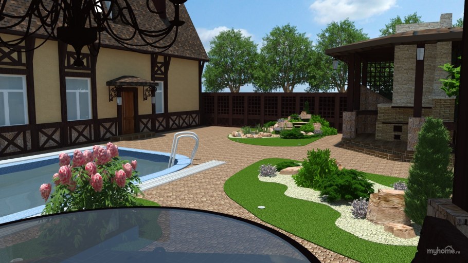 Благоустройство территории беседки