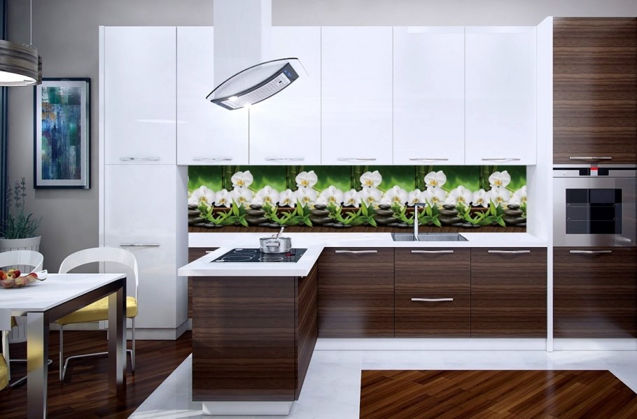 Фартук"белая Орхидея" ABS-пластик 3000*600*1,5м