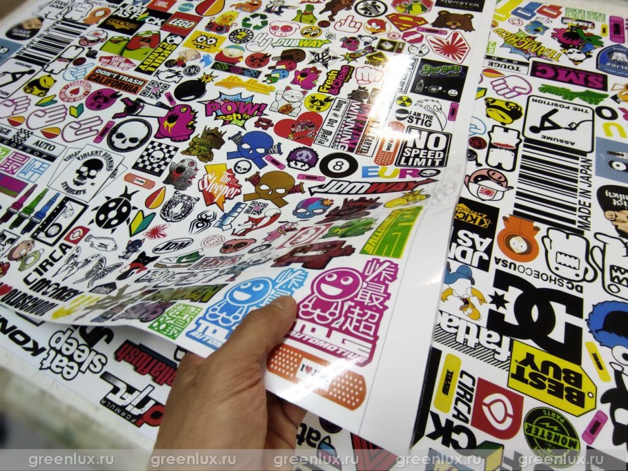 Наклейки на самоклеющейся пленке СПБ