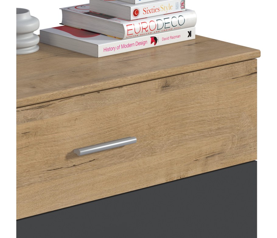 Мамбо сб-2540/1.н комод дуб Бунратти/дуб Бунратти,Диамант серый