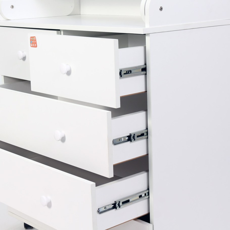 Комод Топотушки ЛДСП 800/5 Фортуна плюс белый