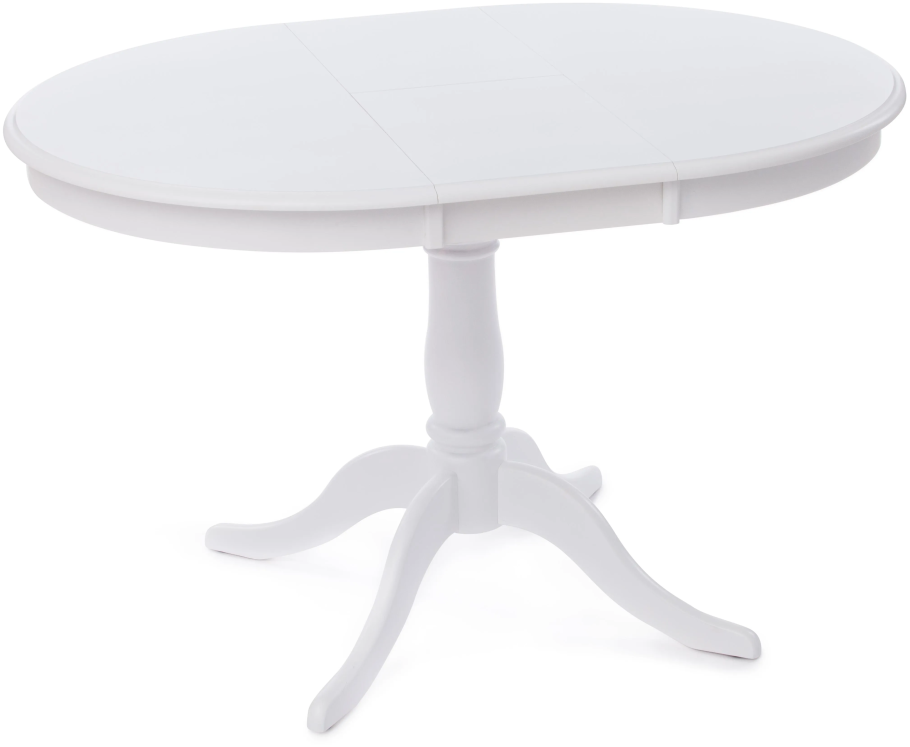 Обеденный стол «медведь», 850(1150) × 850 × 750 мм, раскладной, цвет белый