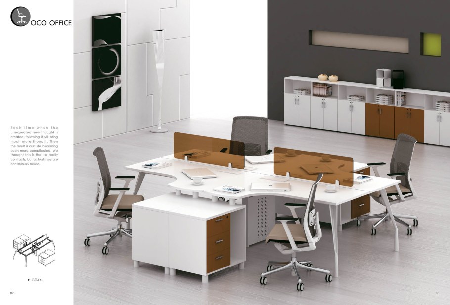 Офисный стол 4 местный