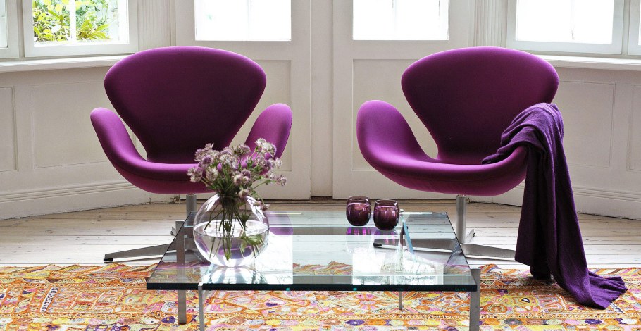 Кресло Swan Chair фиолетовый