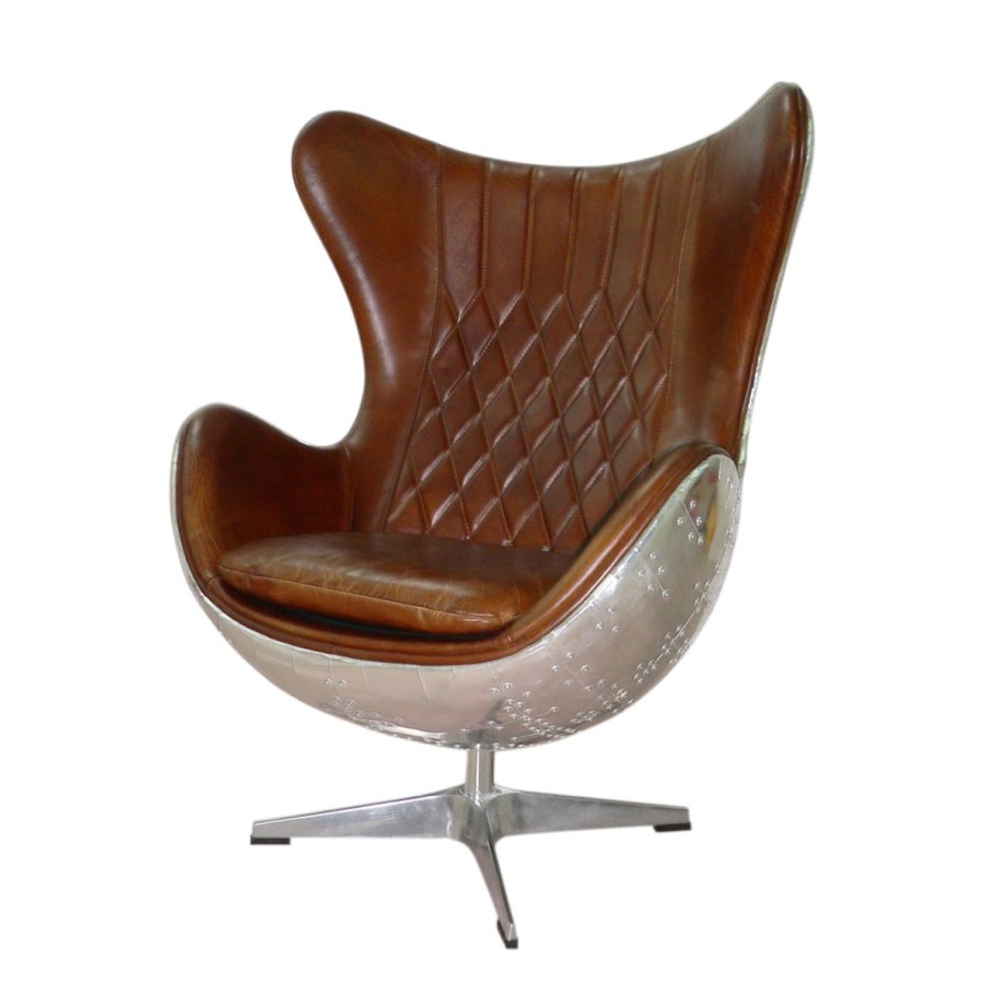 Кресло Norbert Armchair Brown Vintage натуральная кожа