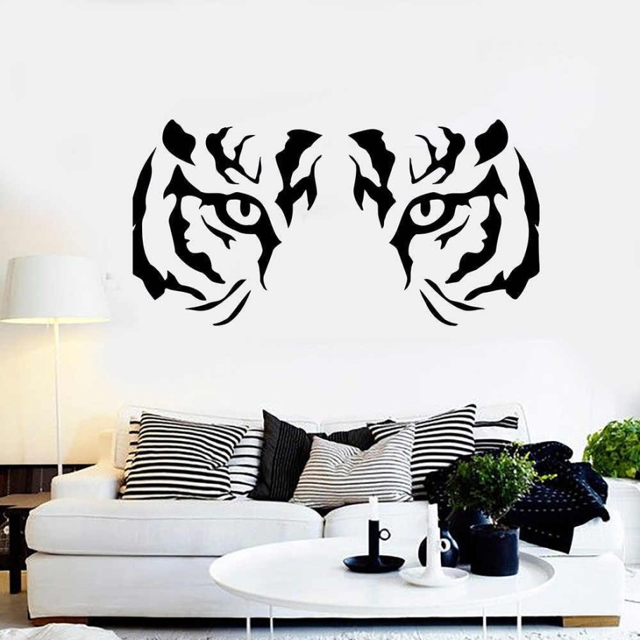 Декоративные наклейки на стену в виде тигра