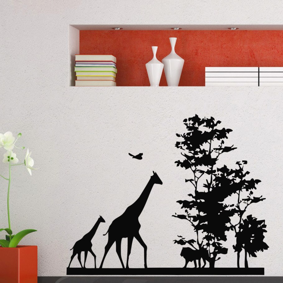 Трафарет сафари для стен