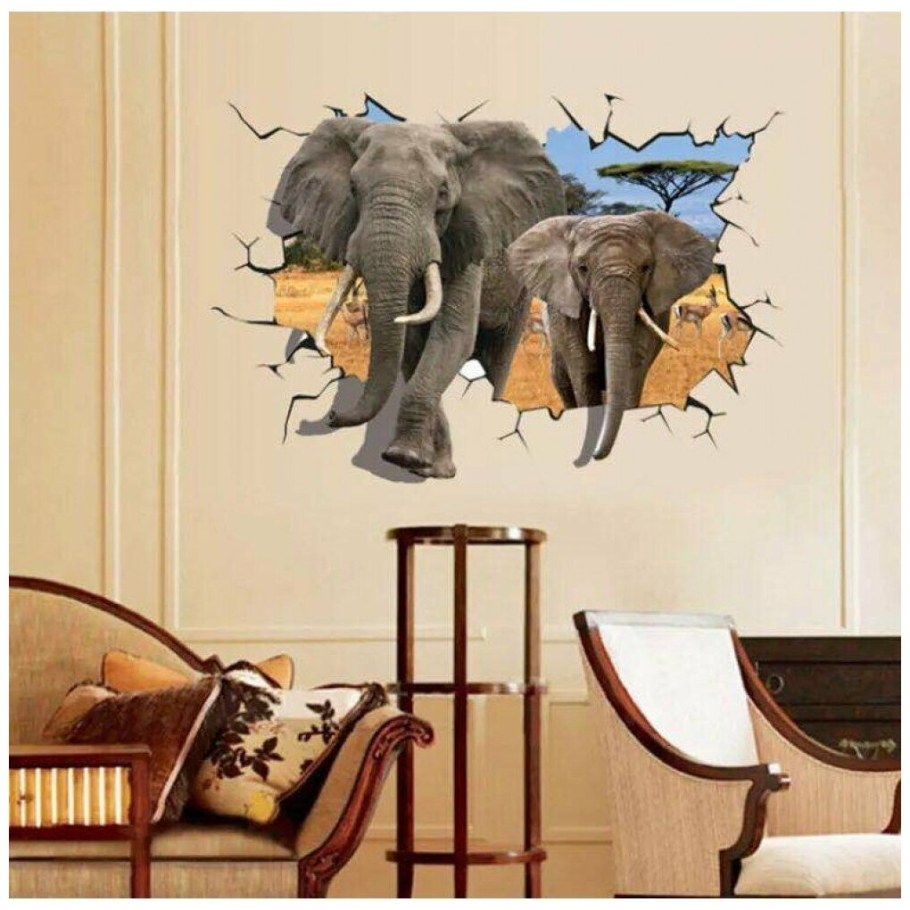 Фотообои с животными в интерьере