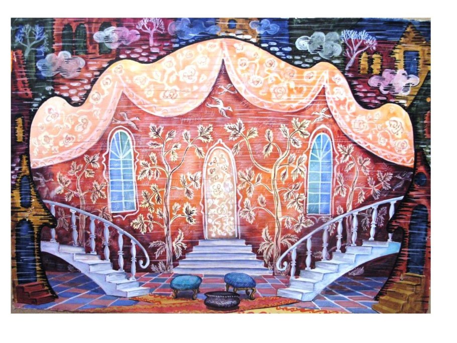 Сцена с декорациями