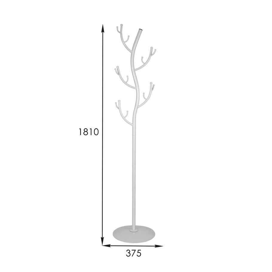 Вешалка напольная дерево ВНП 211 БС белое серебро