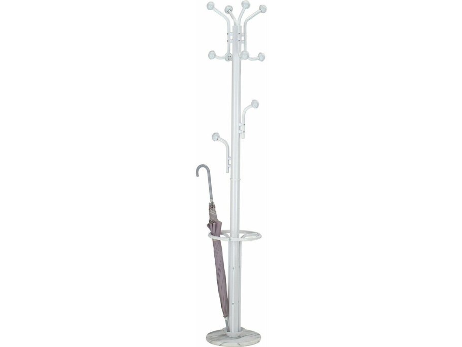Напольная вешалка 1880x750x380mm металлическая белая
