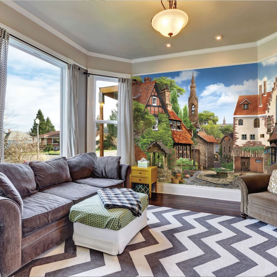 Ортограф фрески в интерьере