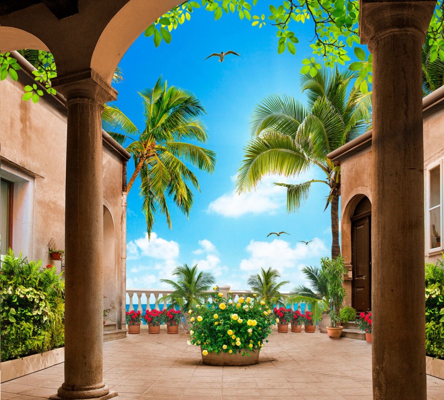 Фотообои внутренний дворик