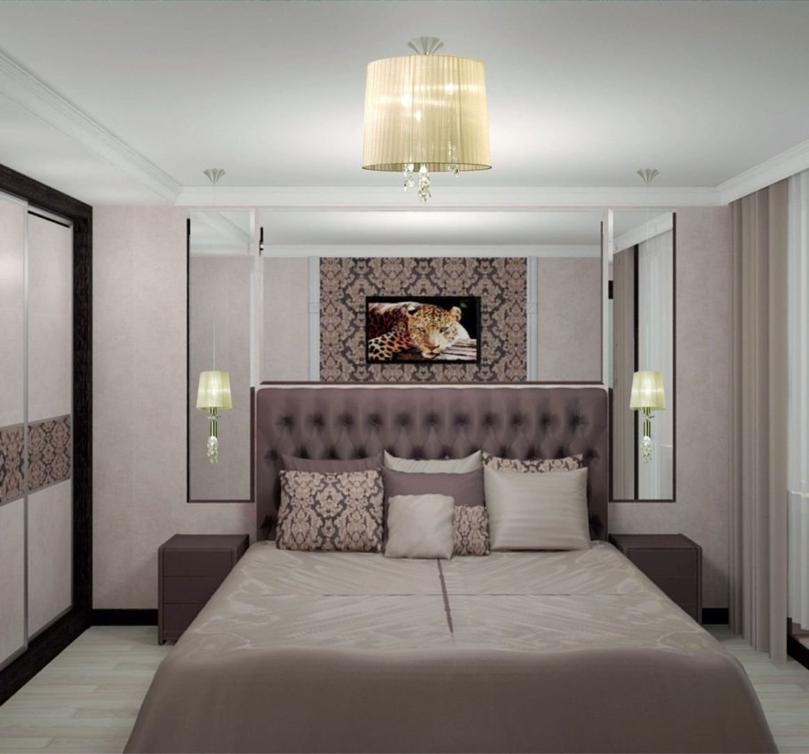 Спальня в кофейно-молочных тонах