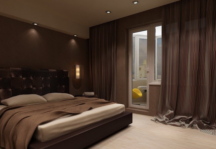 Спальня шоколадного цвета