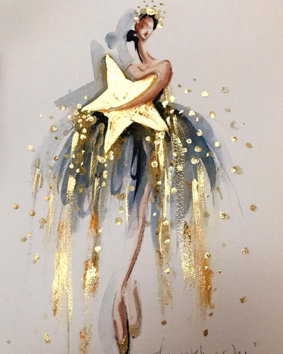 Картина балерина с поталью
