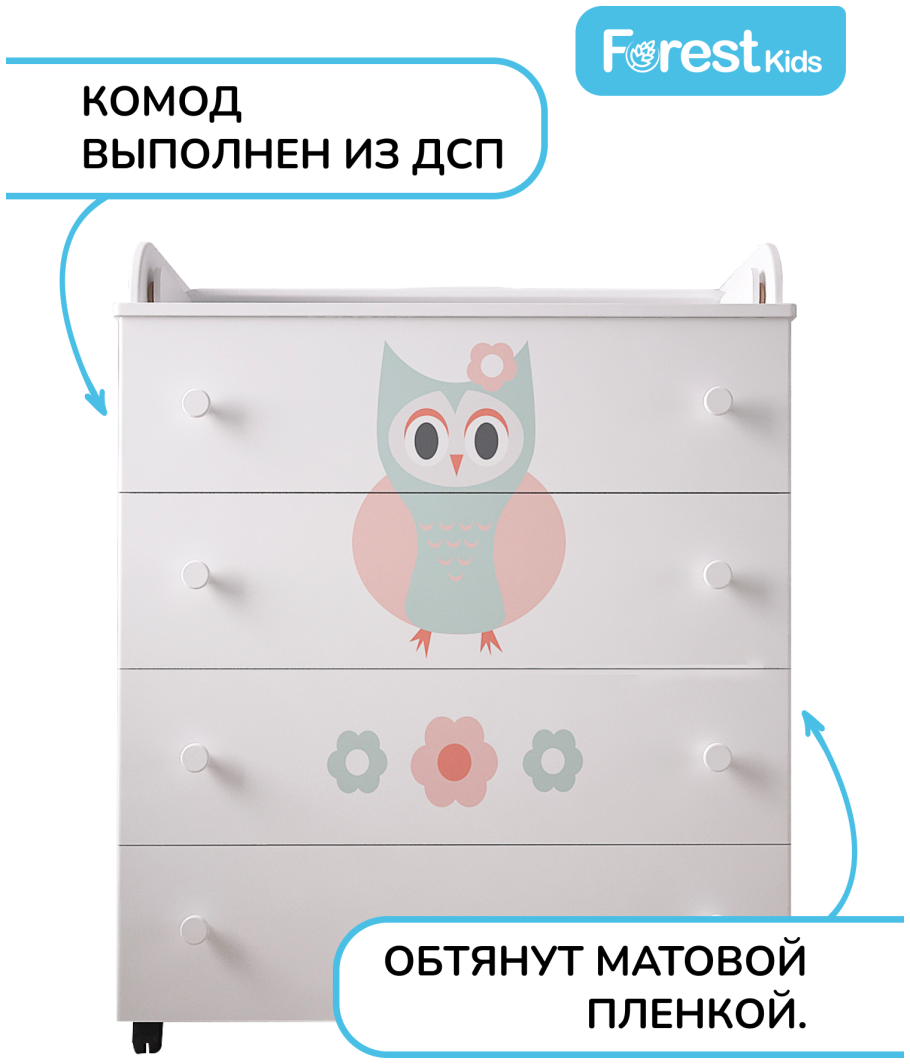 Пеленальный комод forestkids little Rabbit