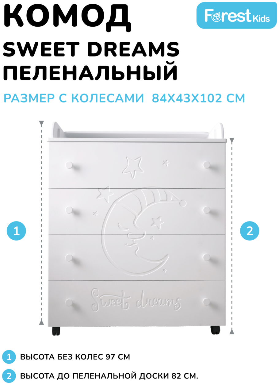 Пеленальный комод forestkids little Rabbit