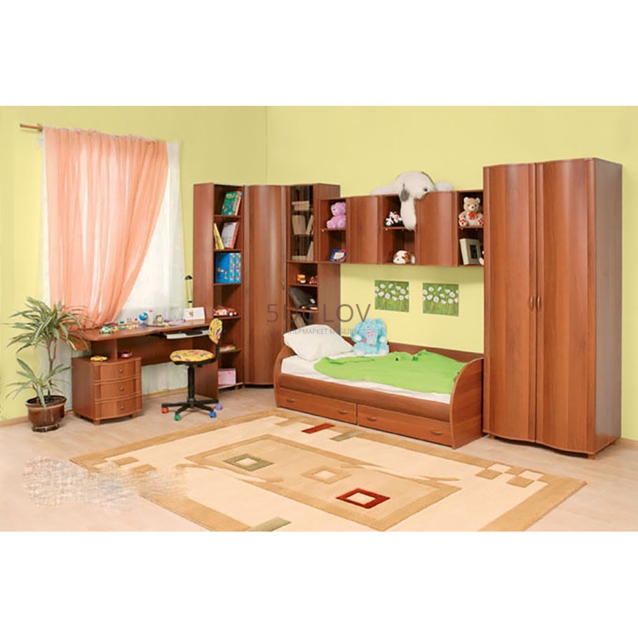 Модульная детская стелс дуб сонома/белый