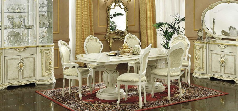 Белый столовый гарнитур