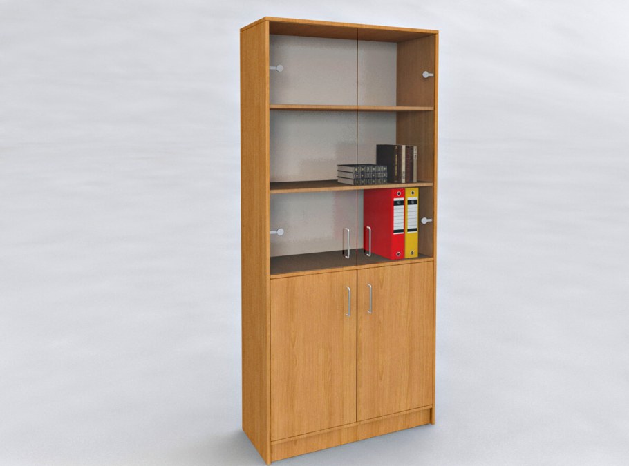 Шкаф для документов td1-g1803, со стеклянными дверцами, 800х400х1800 мм