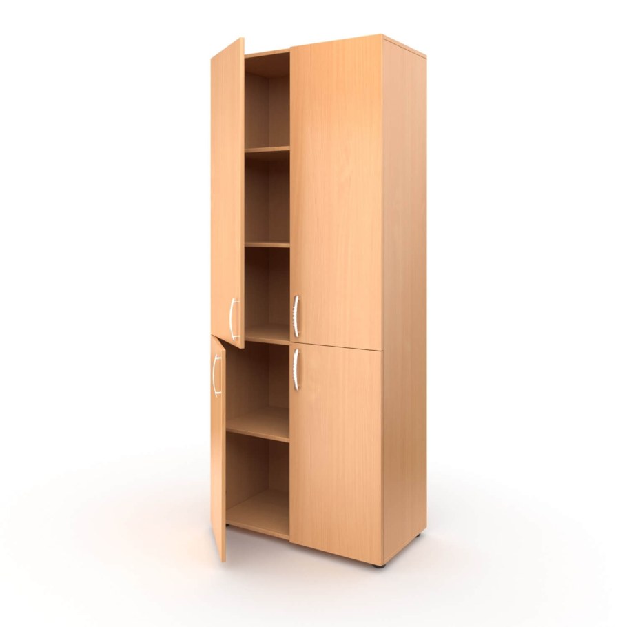 Шкаф для документов полузакрытый МЕТА мебель, 800*420*1950мм, бук