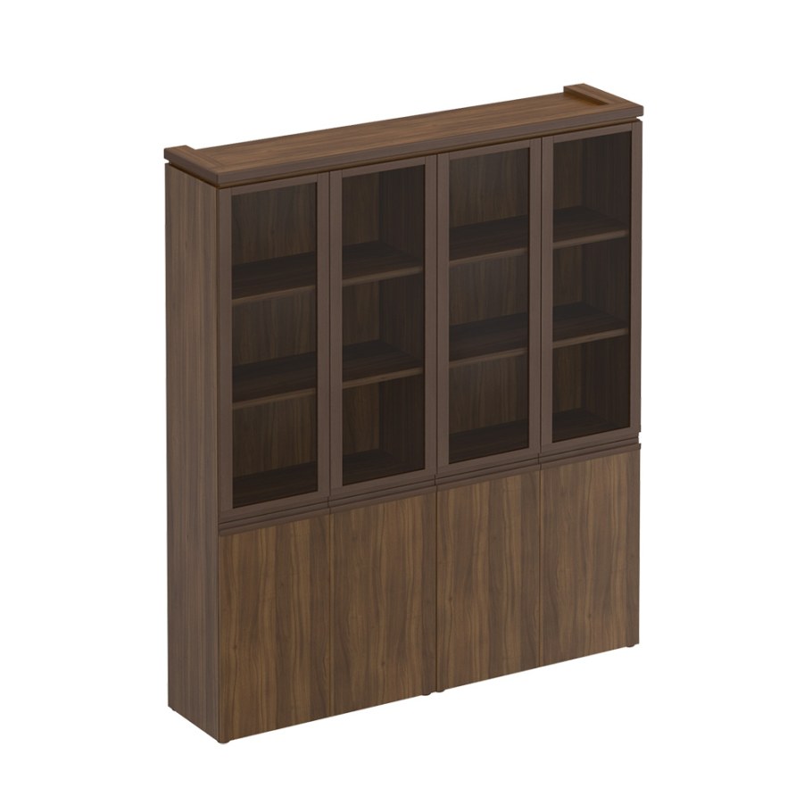 Юнитекс шкаф для документов со стеклянными дверьми