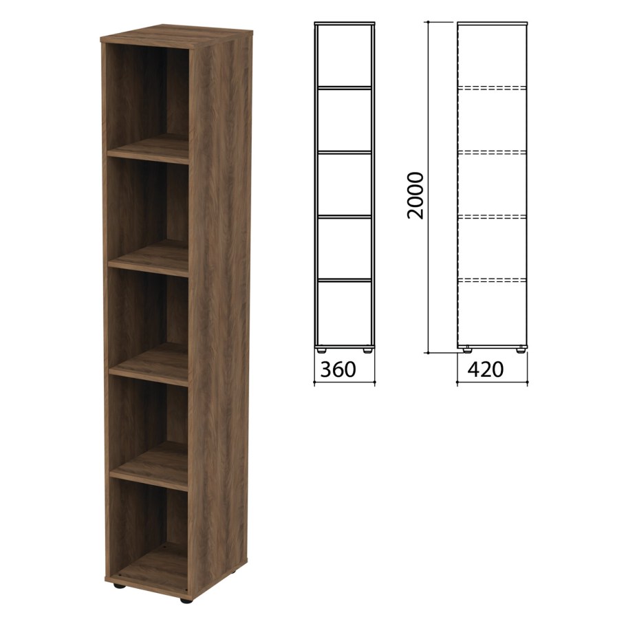 Шкаф полузакрытый "монолит", 740х390х2050 мм, цвет бук Бавария (комплект)