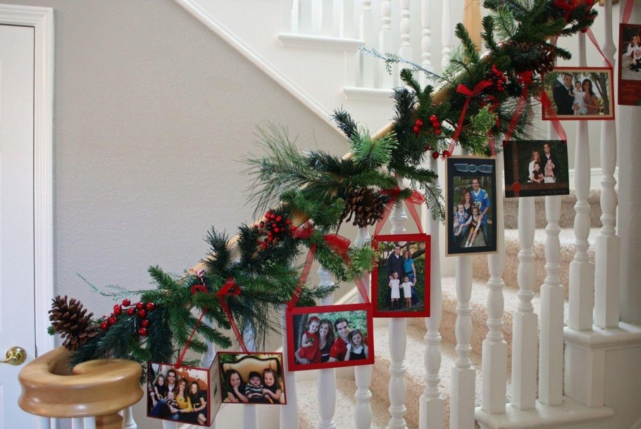 Украшение лестницы к новому году