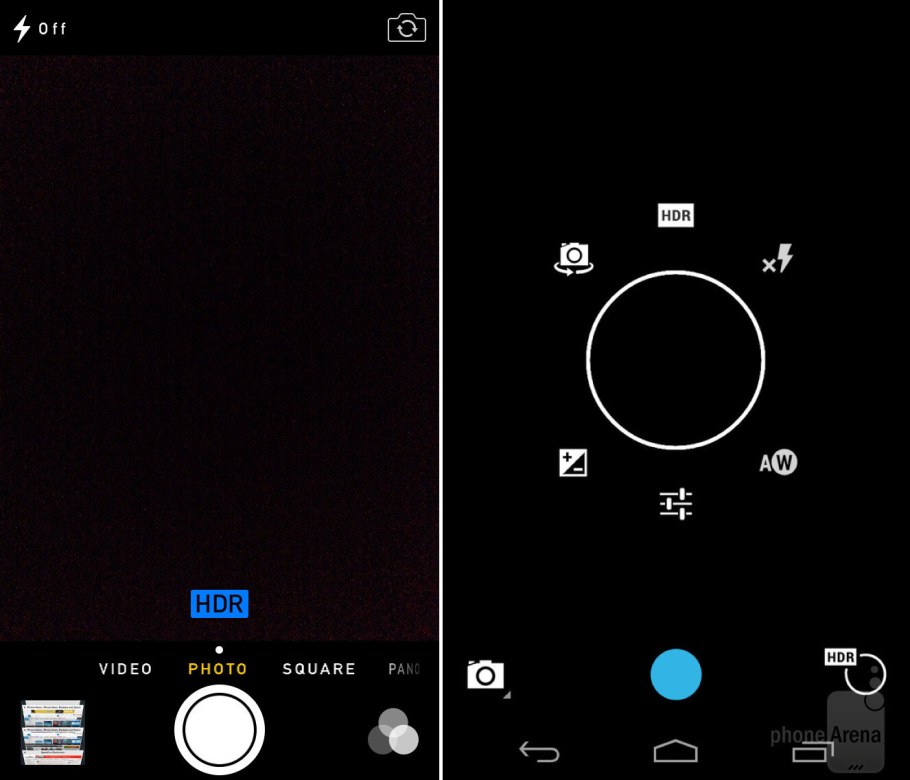 Интерфейс камеры Android