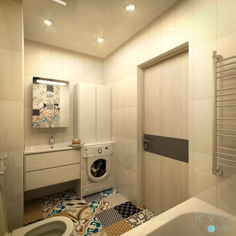 Планировка ванны п-44