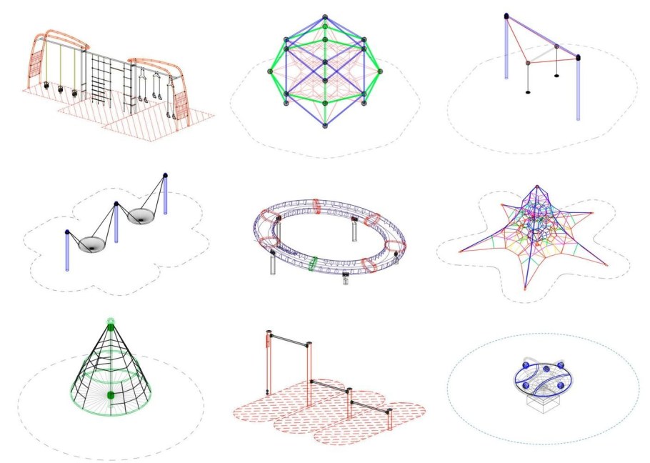 Блоки Автокад спортивные площадки