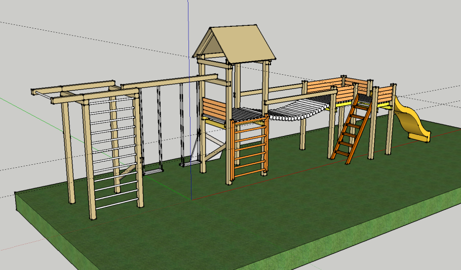 Детская площадка скетчап