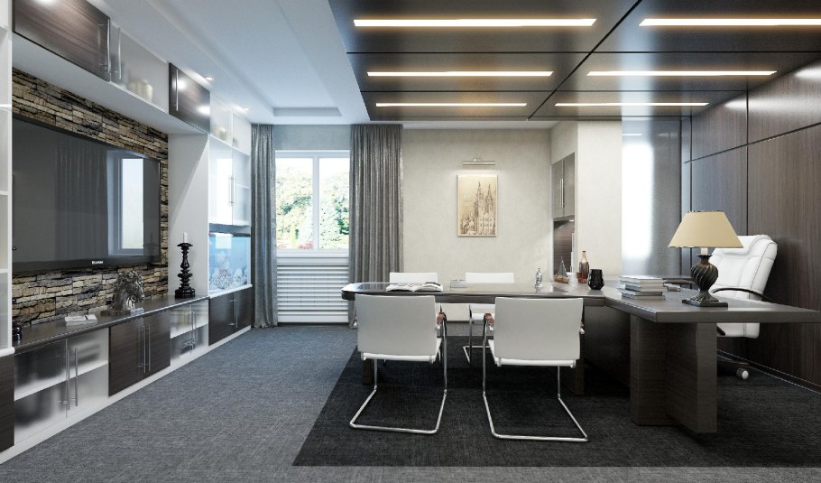 Офис в современном стиле небольшого помещения