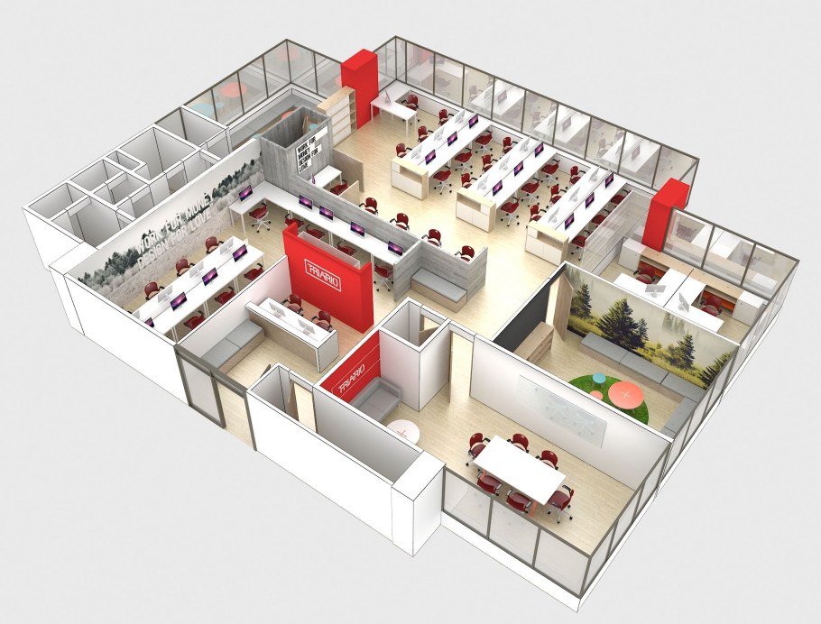 Планировка офисного помещения