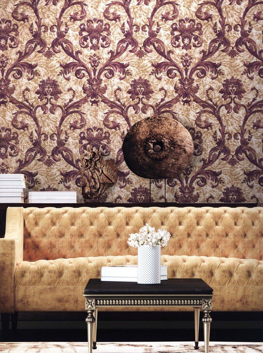 Золотистые стены в интерьере