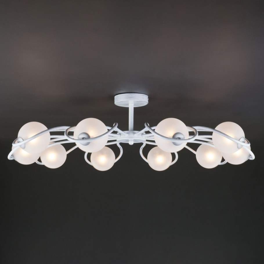 Потолочная люстра Eurosvet 70089/10 белый с серебром