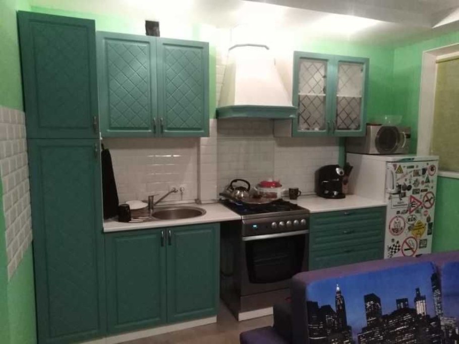 Кухня Модена бирюза ваниль