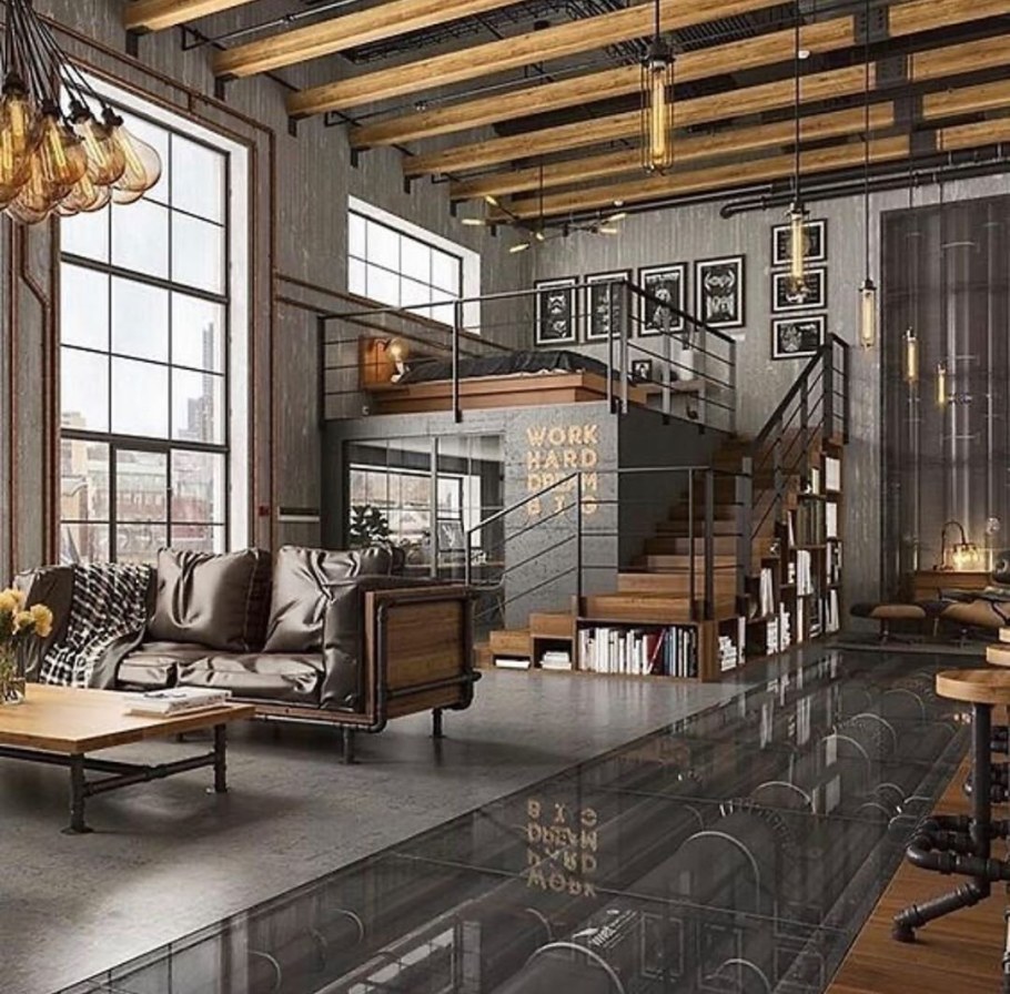 Индастриал стиль в архитектуре