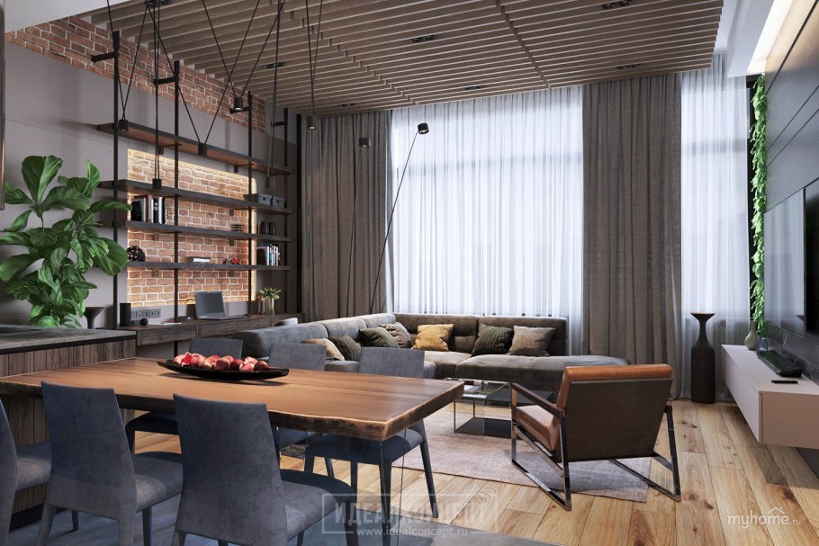 Экостиль с лофтом