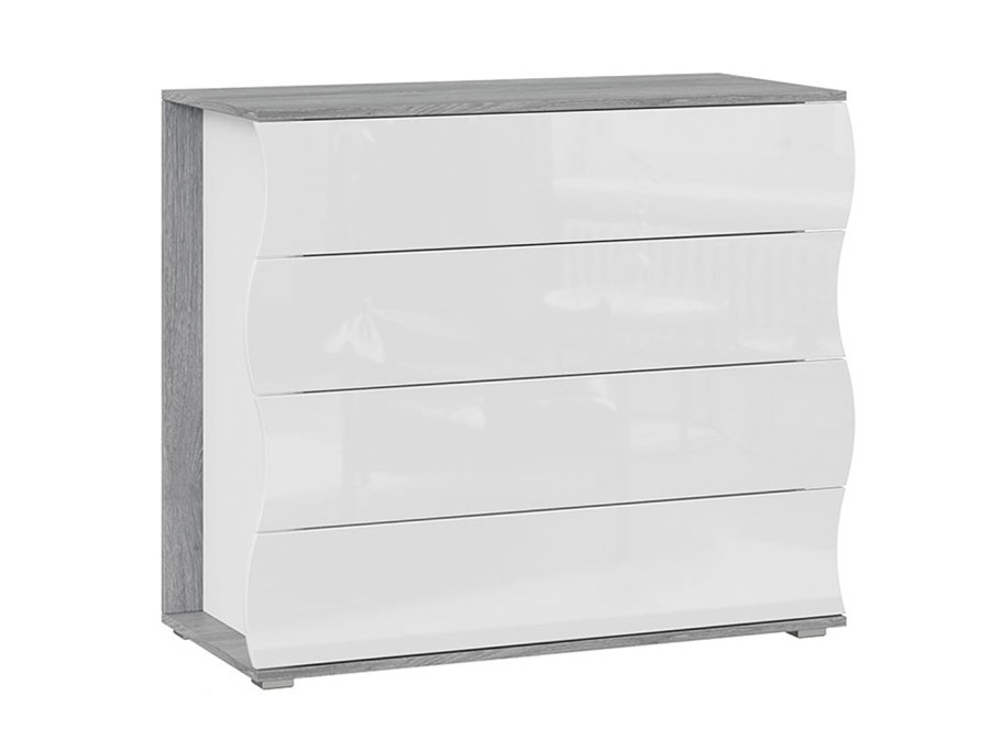 Комод Миранда белый глянец