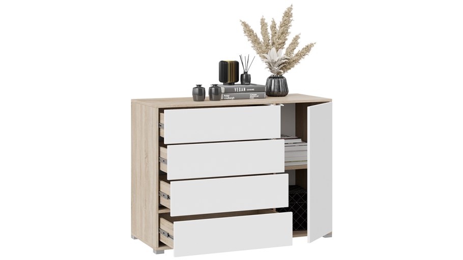 Комод 800мм 6 ящиков дуб сонома