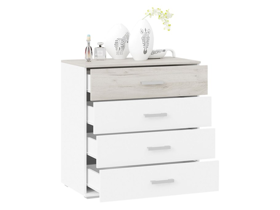 Atelier светлый белый глянец комод