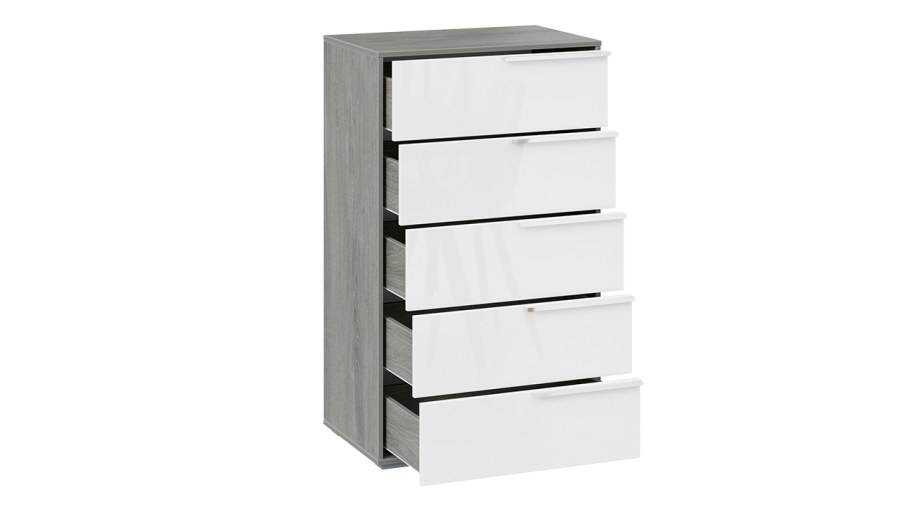 Комод Эста дуб Гамильтон/белый