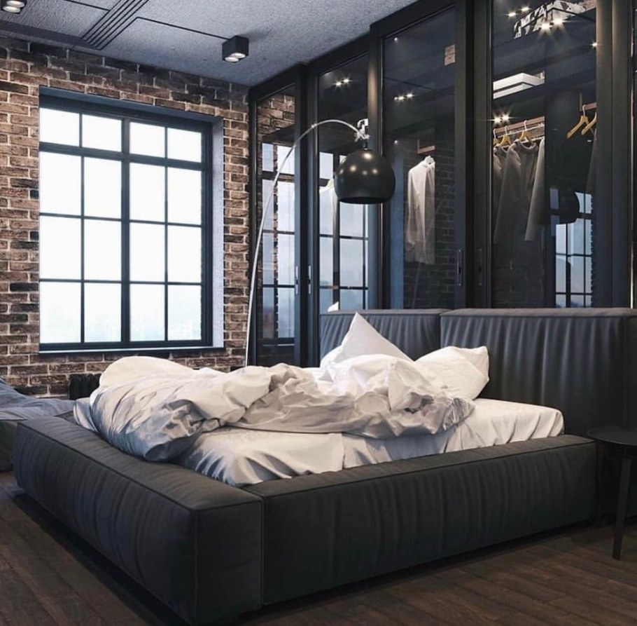 Спальня лофт