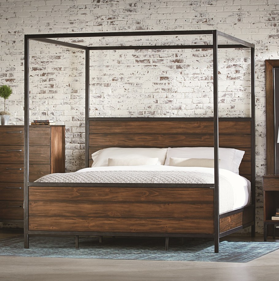 Кровать в стиле лофт из металла индустриал